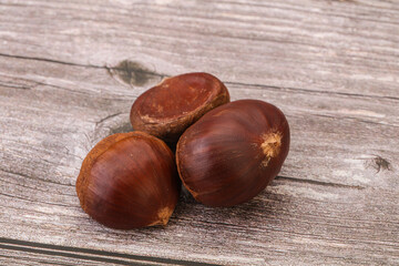 Organic natural sweet Chestnut heap