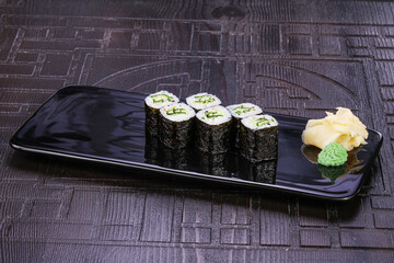 Japanese roll maki with cucumber