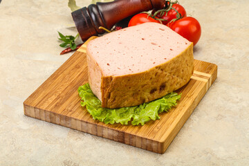 Homemade baked traditional meat loaf