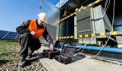 Execution of electrical measuring works on the power transformer