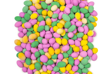 Group of colorful peanuts in glaze.