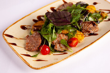 Veal with vegetables and sauce