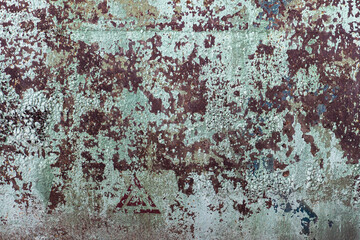 The texture of a stone wall, floors, concrete destruction, metal corrosion and rusty antiquity, the basis of building iron and floors, chips and paint smears