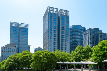 Financial center square and office building in hangzhou, China