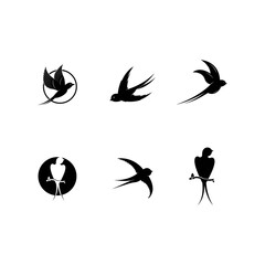 Swallow logo vector template, Creative swallow logo design concepts