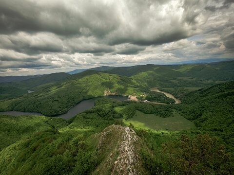 Aerial view of Sivec mountain in Slovakia