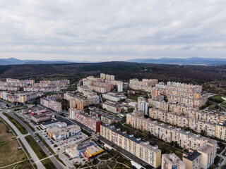 Aerial view of the Tahanovce housing estate in Kosice, Slovakia