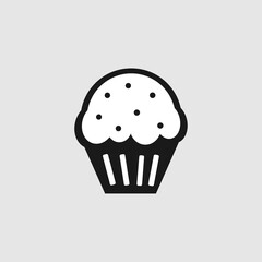 icon donut cupcake logo vector design