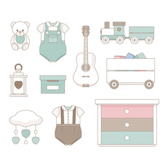 Baby room with furniture and toys