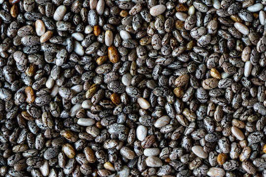 Closeup of chia seeds
