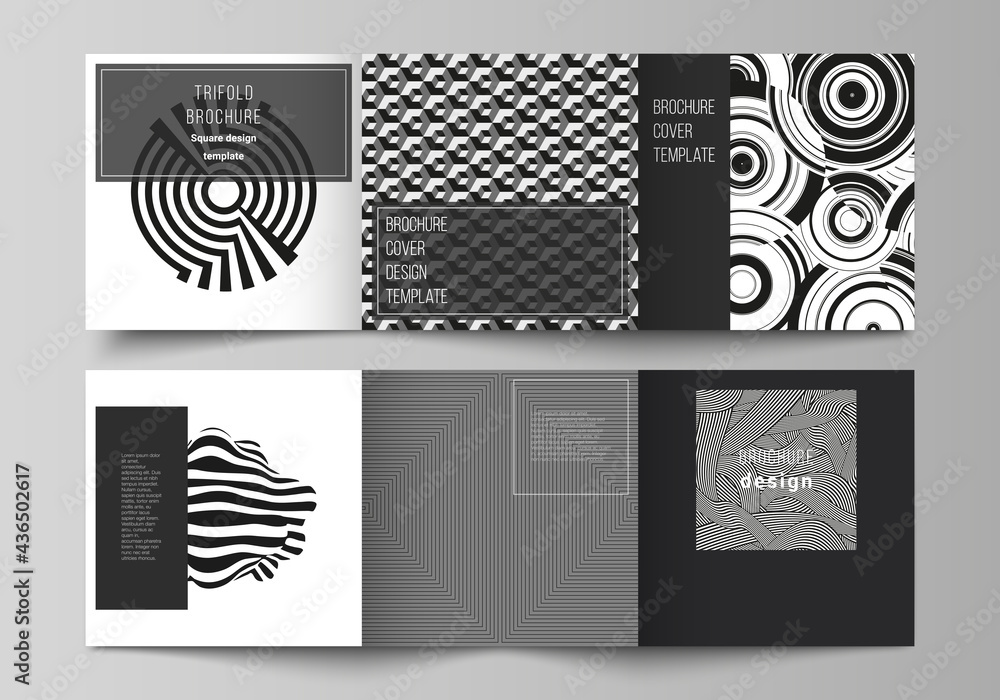 Poster the minimal vector layout of square format covers design templates for trifold brochure, flyer, maga