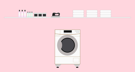 装飾素材「洗濯機」
