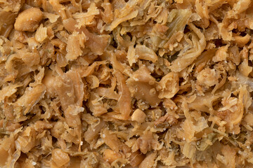 Traditional Chinese fermented cabbage close up full frame  