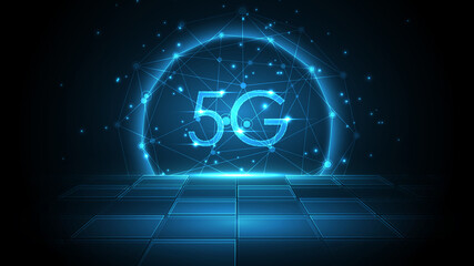 5G network wireless internet connecting, internet of things, communication network,High speed, broadband telecommunication