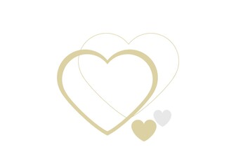 heart on golden illustration fiance 