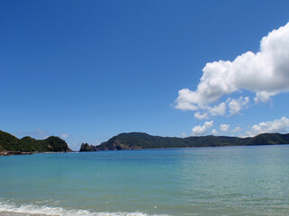 Obraz premium World Heritage Amami Oshima's beautiful Yadorihama beach, Setouchi town, Oshima district, Kagoshima prefecture, Japan