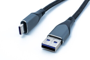 USB Type C Kabel Data close up