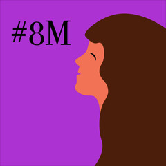 Ilustración abstracta para el día de la mujer 8 de marzo