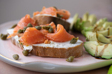 bruschetta with salmon