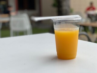 glass of  fresh orange juice  in orlando Florida 