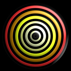 Farbige Kreise vor schwarzen Hintergrund