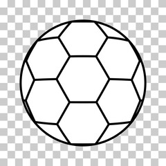 Obraz premium Soccer, football ball symbol, single goal isolated design vector illustration, web game object