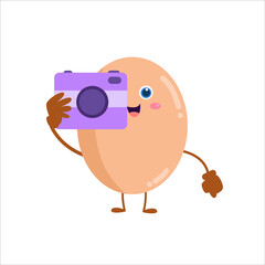cute egg character vector template design illustration