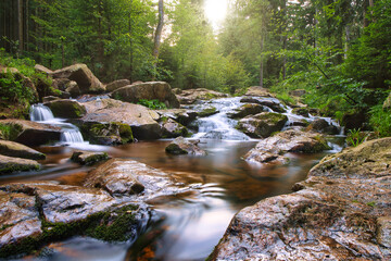 Wunderschöner Panoramafluss in der Sächsischen
Schweiz 