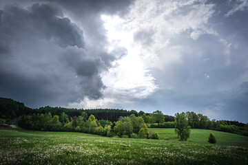 Heimat Niederbayern Landschaft mit Wolken