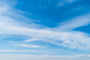 Naklejka na ściany i meble Blue sky and white clouds background