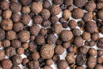 background - allspice jamaica peppercorns