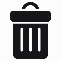 Trash can icon. Delete files. Waste recycling. Vector icon.