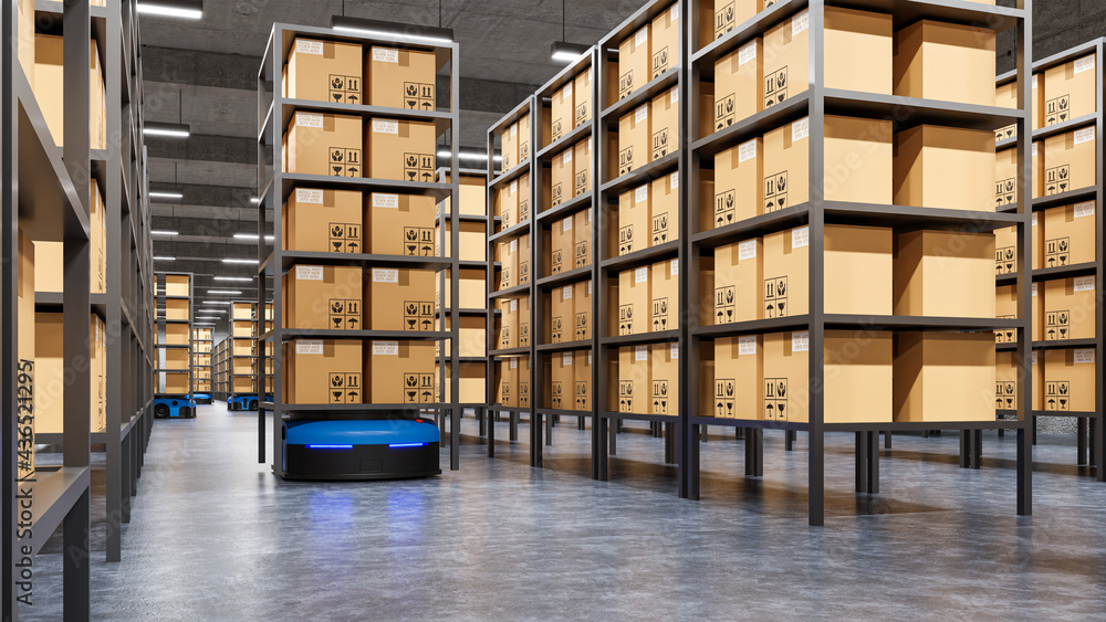 Aufkleber robots efficiently sorting hundreds of parcels per hour(automated guided vehicle) agv.
