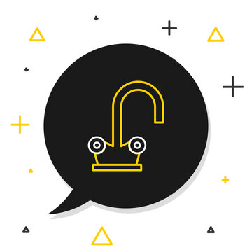 recommend clip art: Line Water tap icon isolated on white background. Colorful outline concept. Vector