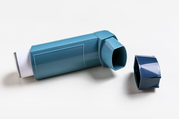 Modern inhaler on white background