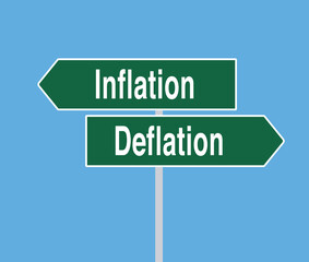 inflation or deflation arrows pointing