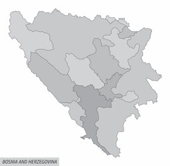 Bosnia and Herzegovina administrative map