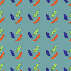 Vector illustration with a pattern of leaves. Seamless pattern. Vector