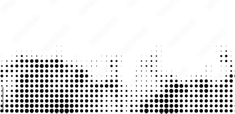 Aufkleber abstract dotted halftone background with waves. grunge dots texture. black and white pattern.