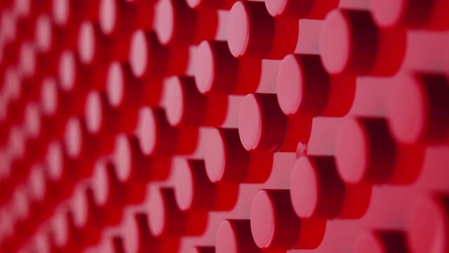 Plastic plate construction background in perspective view.