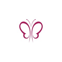 Butterfly icon logo design concept template illustration