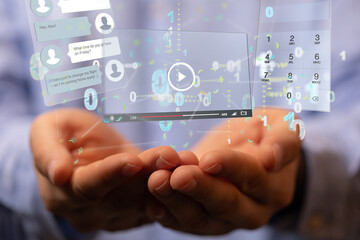 Interface web application in hand