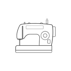 sewing machine outline vector illustration