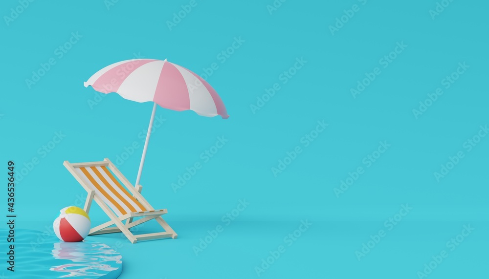 Aufkleber 3d render of abstract minimal background for showing products or cosmetic presentation with summer b