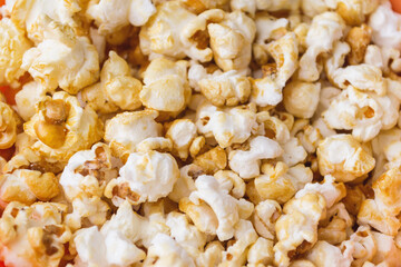 texture of roasted popcorn. food, entertainment, recreation