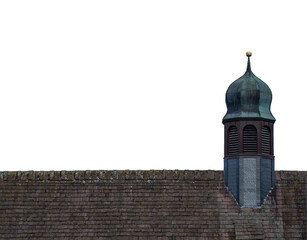 architectural element pinnacle of Baroque architecture isolated on white