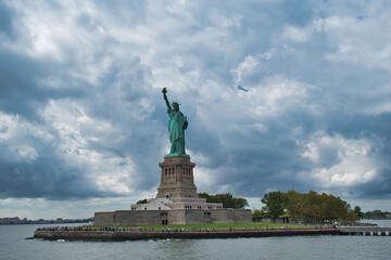 Views of the statue of liberty from the ferry