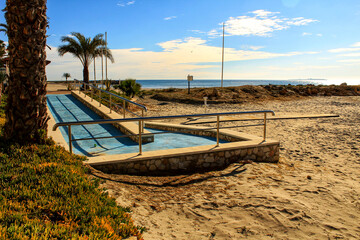 Beach with access for disabled people