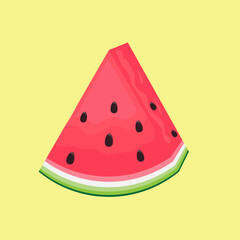 Watermelon  on yellow background