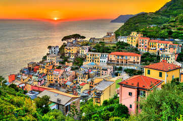 Sunset at Riomaggiore - Cinque Terre, Italy